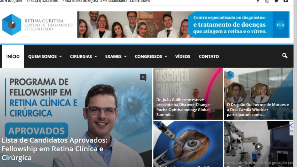 Maior site médico de retinologia do Brasil