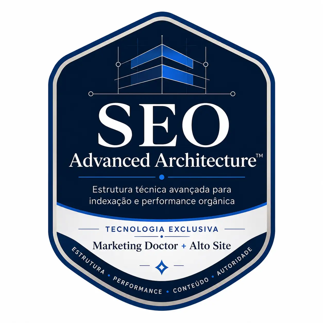 Selo SEO Advanced Architecture da Marketing Doctor e Alto Site